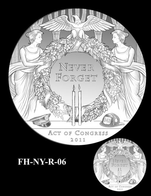 Fallen Heroes National September 11 Memorial and Museum Medal Design Candidate FH-NY-R-06