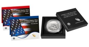 Packaging of the 2014 Mint Set and Shenandoah 5 Oz Silver Uncirculated Coin