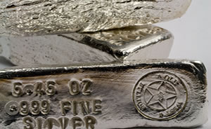 Silver bullion bars,5.45 oz