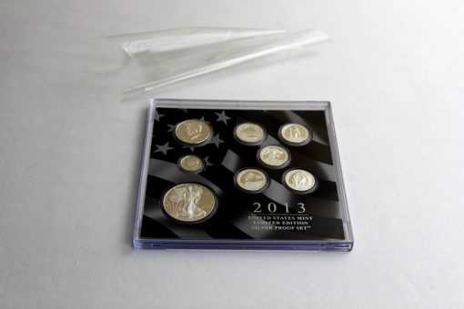 Wrapping pulled from the lens of the 2013 Limited Edition Silver Proof Set