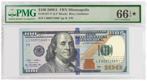 $100 Note with a Star Designation