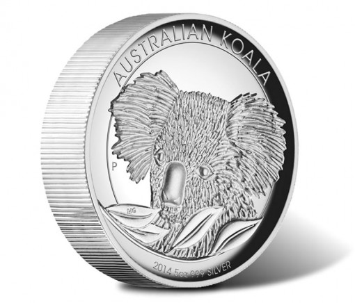2014 Australian Koala 5 oz Silver Proof High Relief Coin