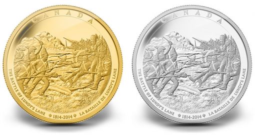 2014 Battle of Lundy's Lane Gold and Silver Coins
