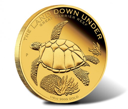 2014 Land Down Under Great Barrier Reef One-Fourth Ounce Gold Coin