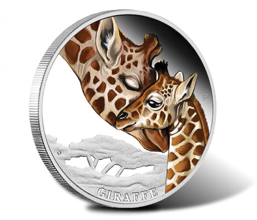 2014 Mother's Love - Giraffe Silver Proof Coin