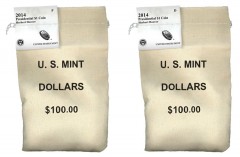 2014 P&D Herbert Hoover Presidential $1 Coins in bags