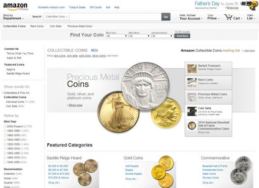 Amazon's Collectible Coins Store