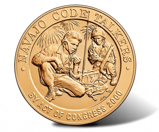 Navajo Code Talkers Bronze Medal - Obverse