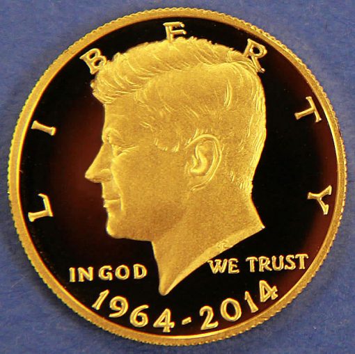 2014 50th Anniversary Kennedy Half-Dollar Gold Proof Coin - Obverse
