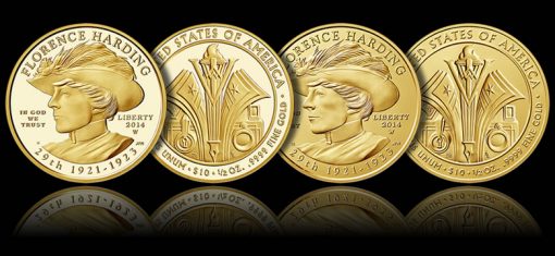 2014-W $10 Florence Harding First Spouse Gold Coins (Proof and Uncirculated)