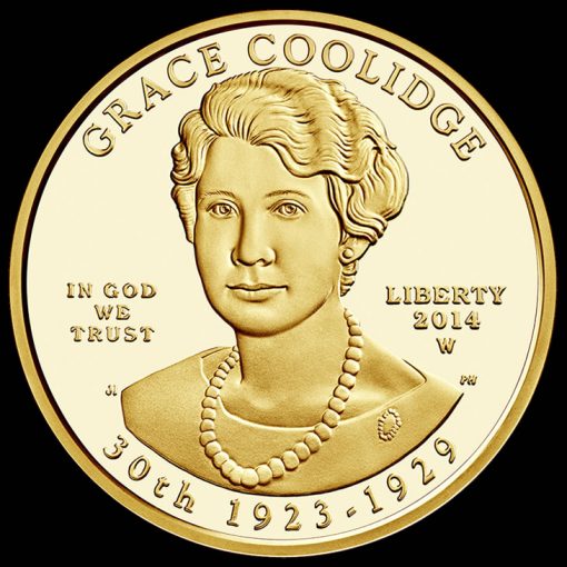 2014-W $10 Proof Grace Coolidge First Spouse Gold Coin - Obverse