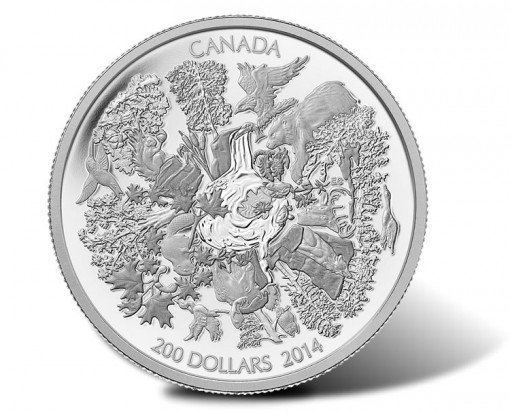 Canadian 2014 $200 Towering Forests Silver Coin