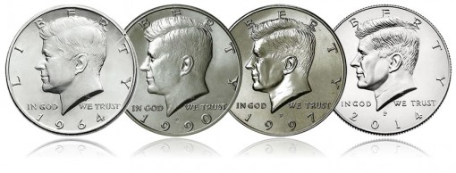 Changes in Design of Kennedy Half-Dollars