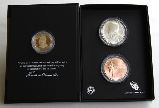 2013 Theodore Roosevelt Coin and Chronicles Set opened half way
