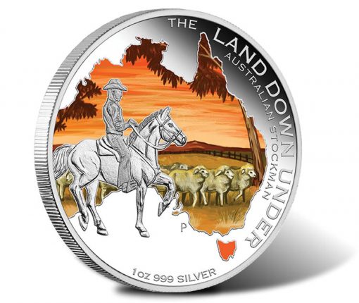 2014 Australian Stockman Silver Coin - Land Down Under Series