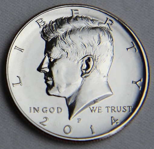 2014-P Uncirculated 50th Anniversary Kennedy Half-Dollar - Obverse 2