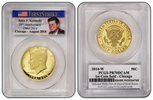 JFK Gold Coins Score First-Day Sales of 56,694; Hitting $70.3M