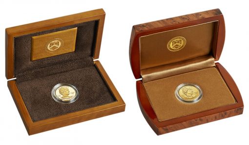 Presentation Cases for Proof and Uncirculated Lou Hoover First Spouse Gold Coins