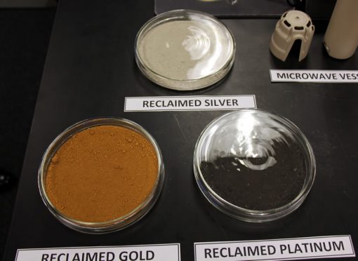 Reclaimed silver, gold and platinum from the assaying process