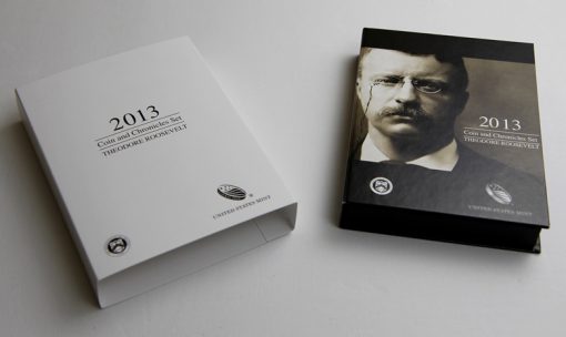 Slip Cover and Packaging for 2013 Theodore Roosevelt Coin and Chronicles Set