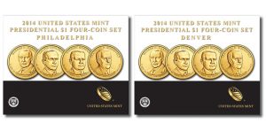 2014 Presidential $1 Four-Coin Sets from Denver and Philadelphia