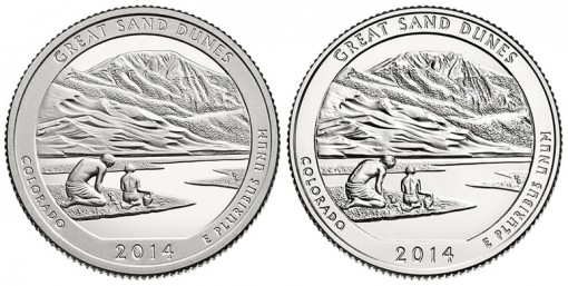2014 Proof and Uncirculated Great Sand Dunes National Park Quarters