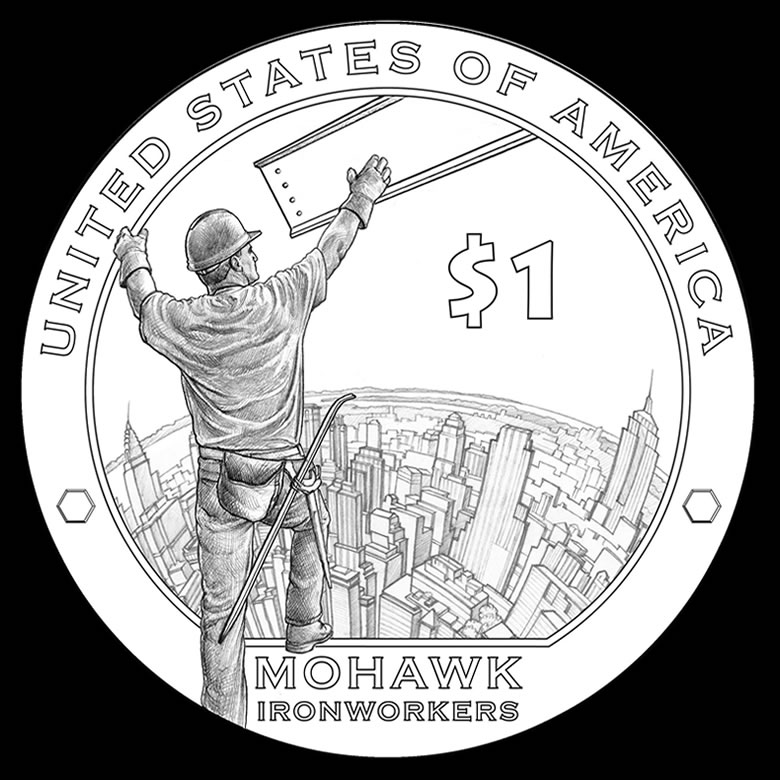 Mohawk Iron Workers 2015 P $1 Native American