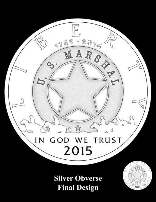 2015 US Marshals Service Silver Dollar Design (Obverse)