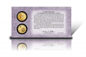 Back of 2014 Franklin D. Roosevelt $1 Coin Cover