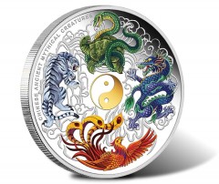 Chinese Ancient Mythical Creatures Featured on 5 Oz Silver Coin