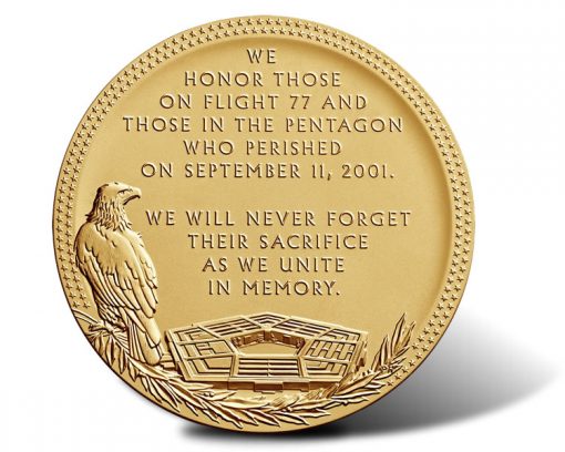 Fallen Heroes of September 11, 2001 - The Pentagon Medal (Reverse)
