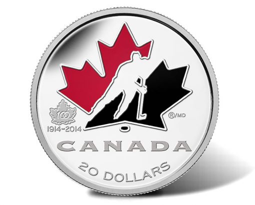 2014 100th Anniversary of Hockey Canada 1 oz. Fine Silver Coin