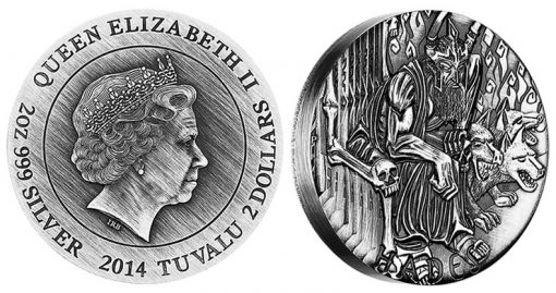 2014 Hades High Relief 2 Oz Silver Coin