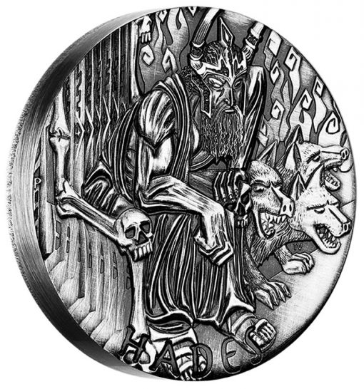 2014 Hades High Relief 2 Oz Silver Coin - Reverse