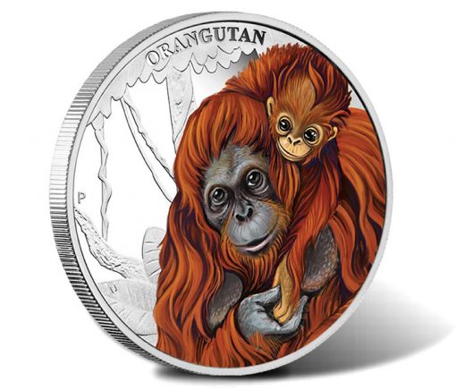 2014 Orangutan Silver Proof Coin Mother's Love Series
