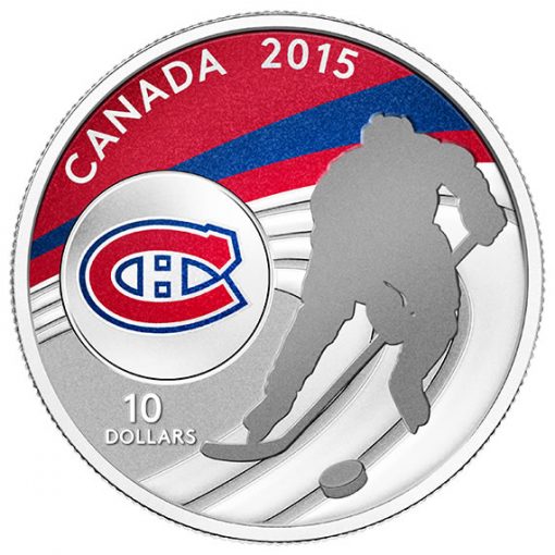 2015 $10 Montreal Canadiens Hockey Silver Coin