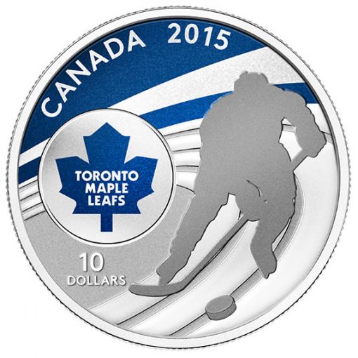 2015 $10 Toronto Maple Leafs Hockey Silver Coin
