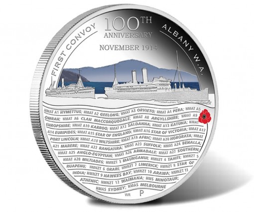 ANZAC Spirit 100th Anniversary First Convoy 2014 Silver Proof Coin