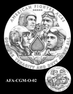 American Fighter Aces Congressional Gold Medal Design Candidate AFA-CGM-O-02