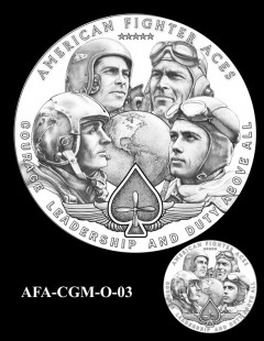 American Fighter Aces Congressional Gold Medal Design Candidate AFA-CGM-O-03
