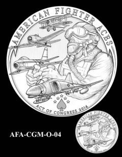 American Fighter Aces Congressional Gold Medal Design Candidate AFA-CGM-O-04
