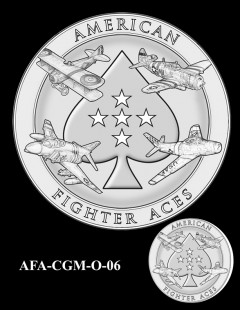 American Fighter Aces Congressional Gold Medal Design Candidate AFA-CGM-O-06