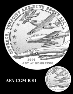 American Fighter Aces Congressional Gold Medal Design Candidate AFA-CGM-R-01