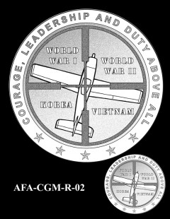 American Fighter Aces Congressional Gold Medal Design Candidate AFA-CGM-R-02