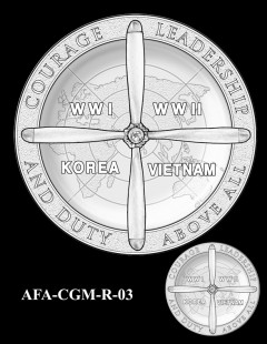 American Fighter Aces Congressional Gold Medal Design Candidate AFA-CGM-R-03
