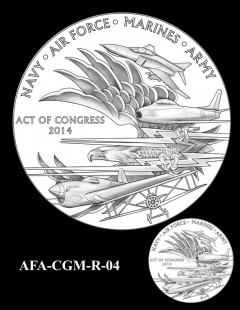 American Fighter Aces Congressional Gold Medal Design Candidate AFA-CGM-R-04