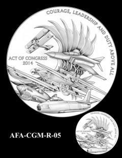 American Fighter Aces Congressional Gold Medal Design Candidate AFA-CGM-R-05