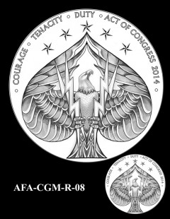 American Fighter Aces Congressional Gold Medal Design Candidate AFA-CGM-R-08