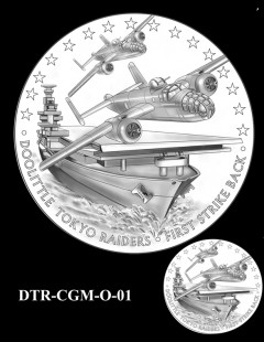 Doolittle Tokyo Raiders Congressional Gold Medal Design Candidate DTR-CGM-O-01