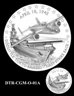 Doolittle Tokyo Raiders Congressional Gold Medal Design Candidate DTR-CGM-O-01A